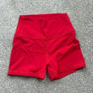 CRZ YOGA Red High-Waist Athletic Shorts